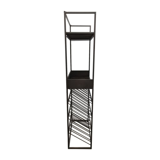 Arto Wine Rack Dark Grey Base Brown Marble
