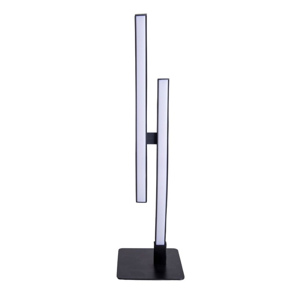 LED Tischleuchte "Onda", Tischlampe aus Metall und Kunststoff in Schwarz,, mit fest verbauten LEDs, Beleuchtung für Wohnzimmer, Büro oder Nachttisch 44 cm hoch