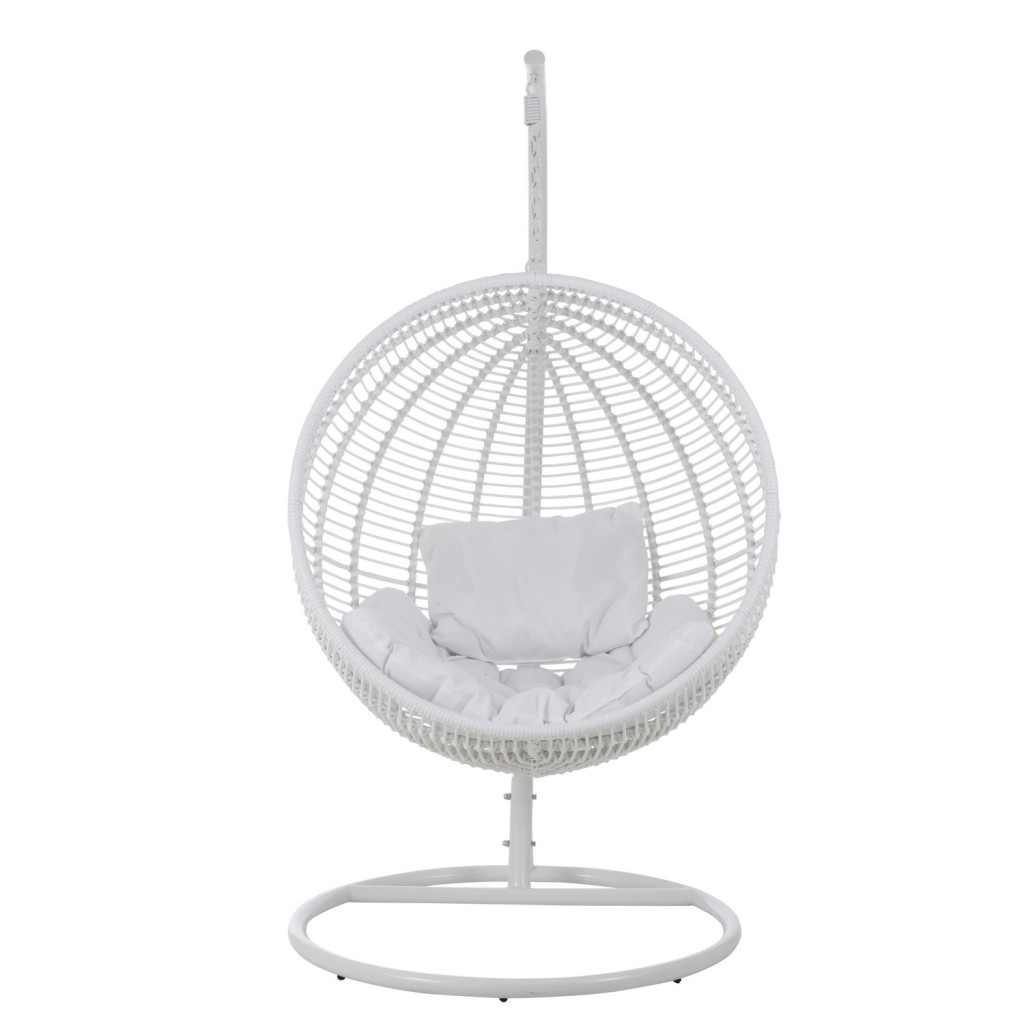 J-Line hangstoel Rond - staal - wit