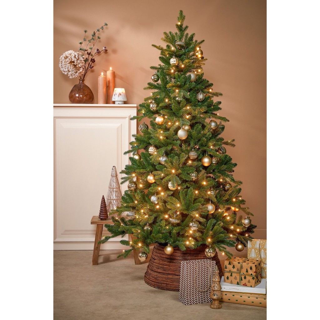 Kerstboommand - H26 x Ø55 cm - Wilgentakken - Bruin
