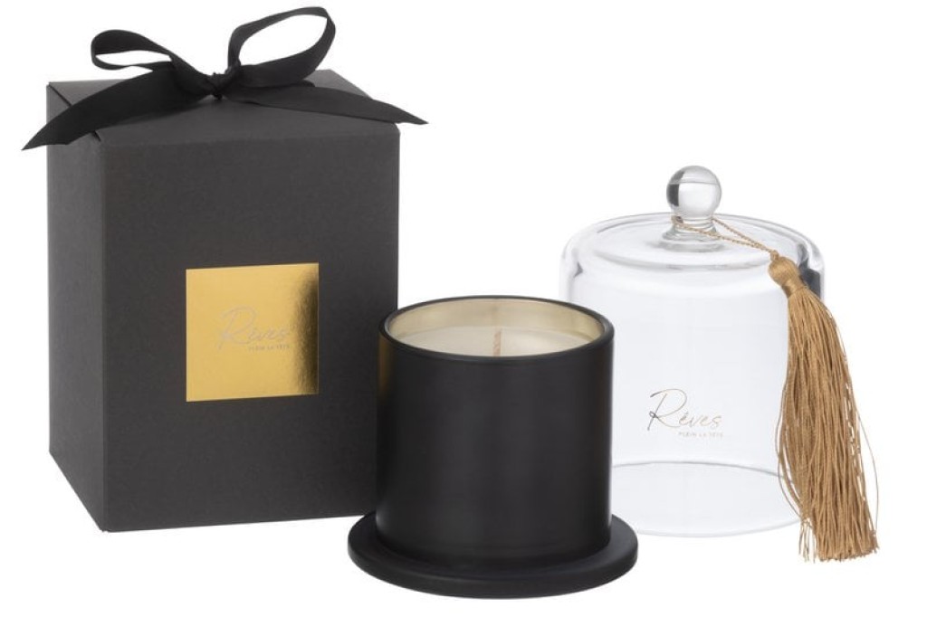 J-Line Scented Candle Stolp Reves Noir Large 65 Hours