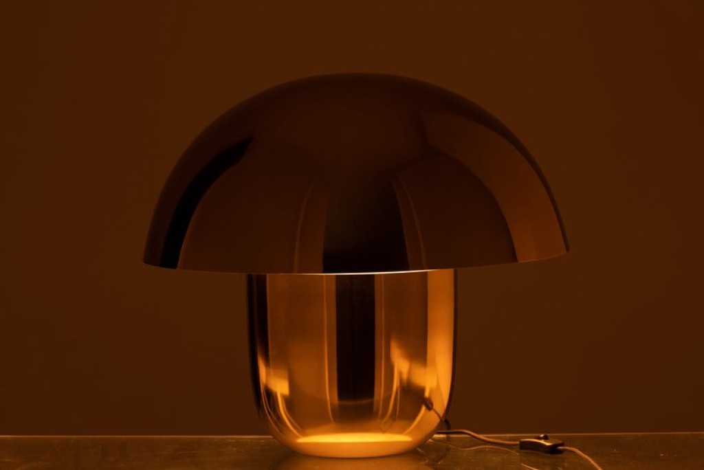 J-Line lamp Mushroom - iron - gold - large