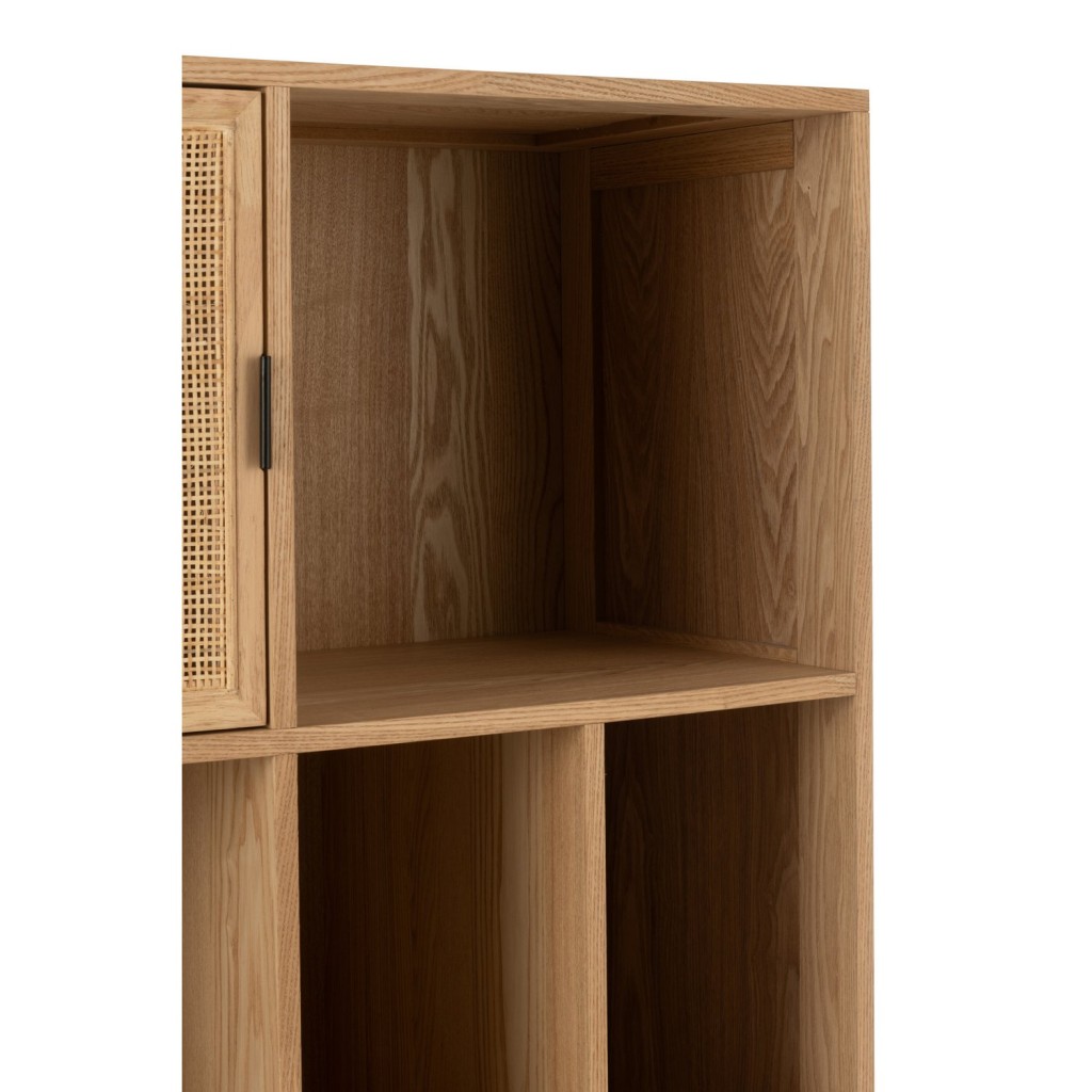 J-Line Kast Vakken Mdf/Metaal Naturel/Zwart