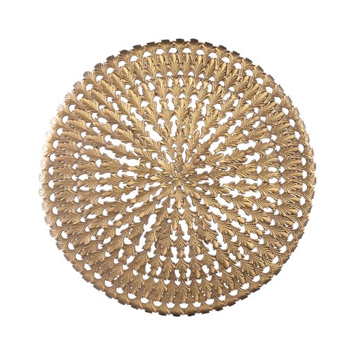 Xavery Bronze Round Iron Wall Panel Carved Look L