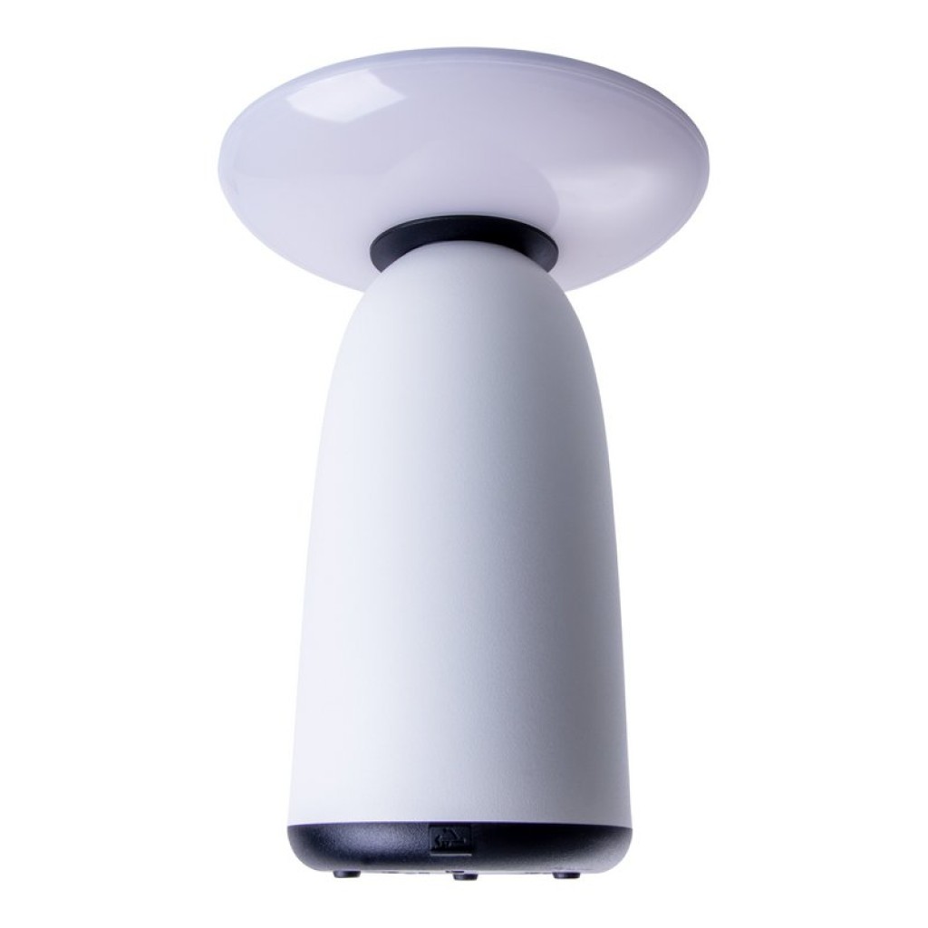 LED Solarleuchte "Ada" weiß für Außen LED Tischlampe aus Metall und Kunststoff, mit fest verbauten LEDs, Solarlampe 22,5 x 16 cm