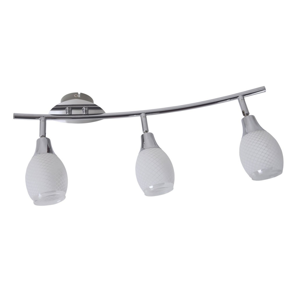 3 LED wand- en plafondrail "Rome" silver, 52