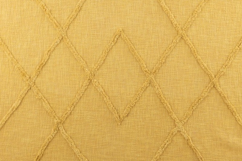 J-Line Plaid - katoen - mosterd - 190 x 56 cm