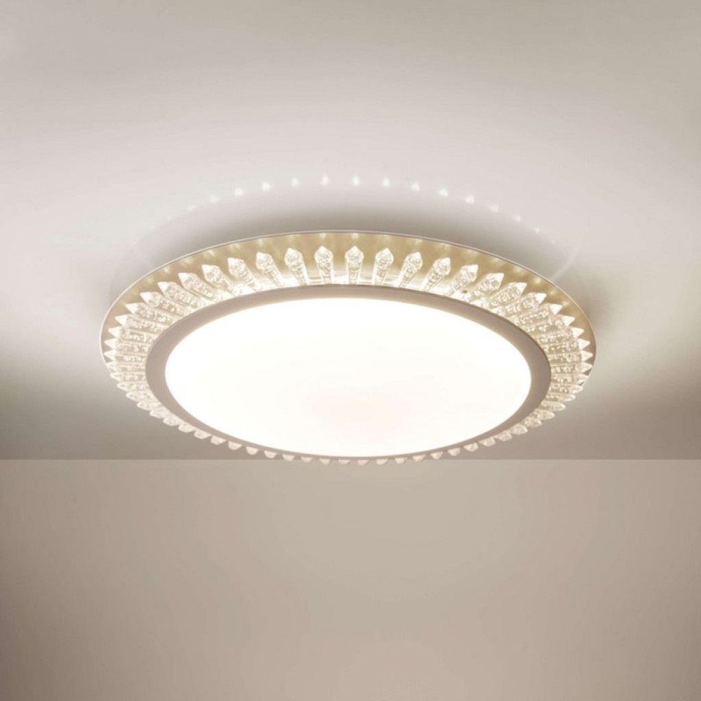 LED ceiling light "Madison" Ø 48 cm, many functions, made of metal and plastic, gold, with integrated LEDs, lighting for living rooms or office