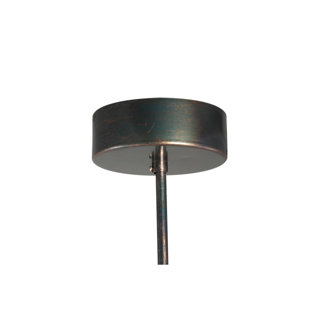 Jaye Black Iron Hanging Lamp Circle Pattern Small