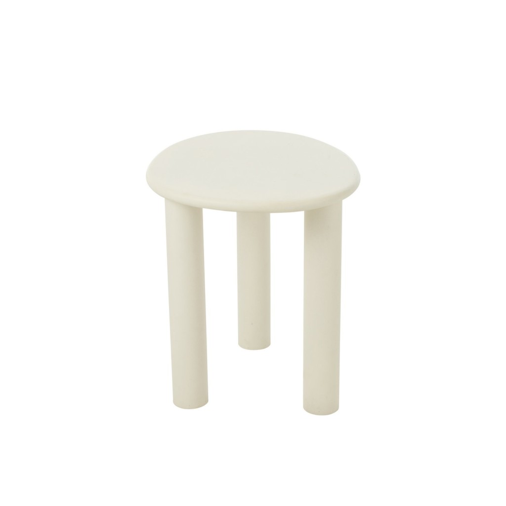 J-Line Bijzettafel Bali Mdf/Pvc Wit Small