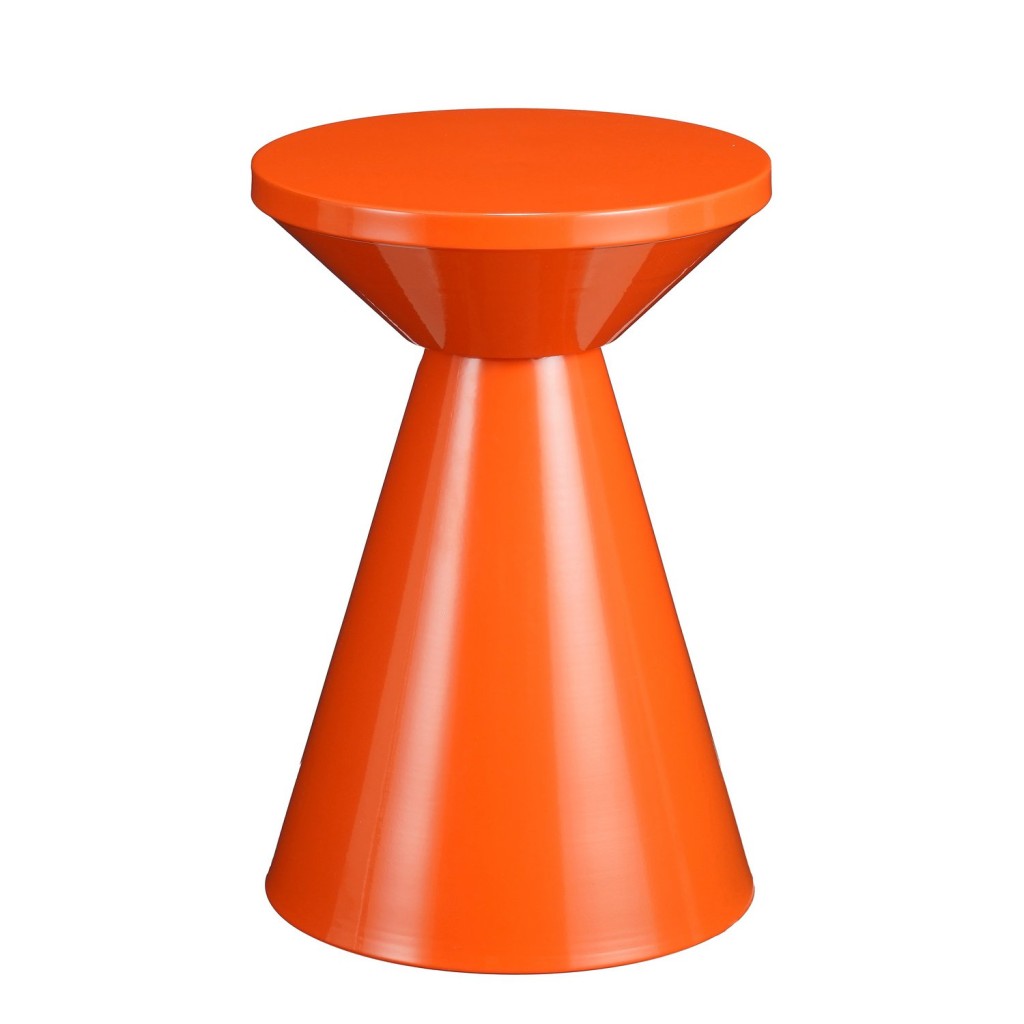 Jim Bijzettafel - H45 x Ø31 cm - IJzer - Oranje
