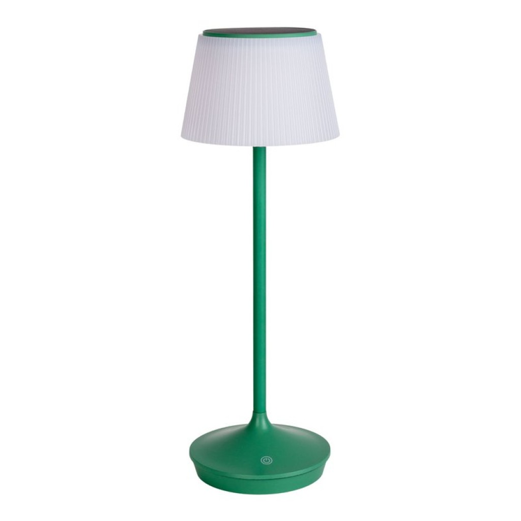 LED Leuchte "EMMI" für Außen und Innen, Tischlampe aus Metall und Kunststoff, mit fest verbauten LEDs, LED Tischlampe für Balkon, Terrasse, Garten, Wohnzimmer, Wintergarten, ca. 38 cm hoch