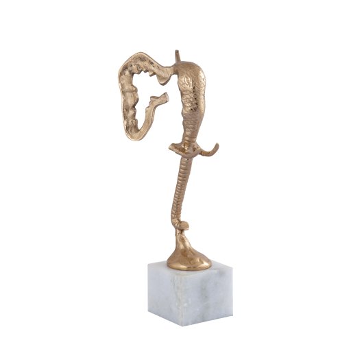 Horton Champagne Alu Elephant Statue Marble Base S