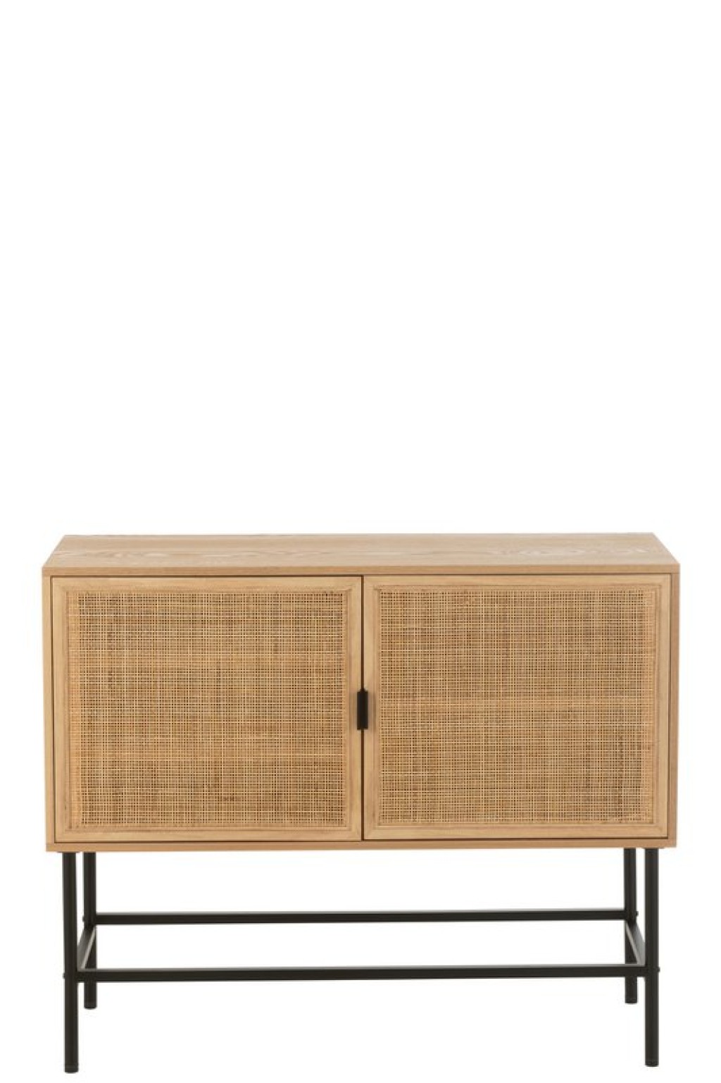 J-Line Cabinet Square MDF/Metal Naturel/Black Small