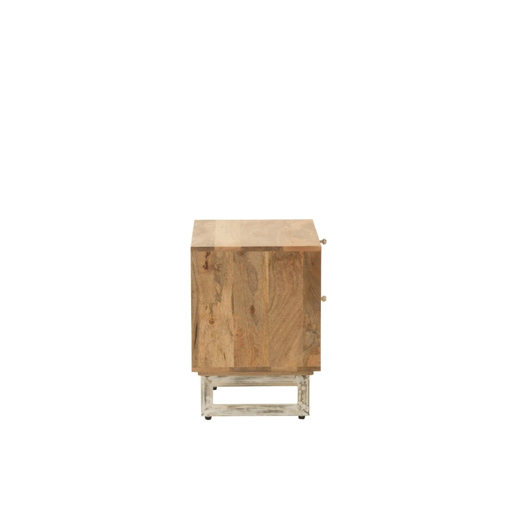 J-Line Nachtkast Rattan Mangohout Naturel