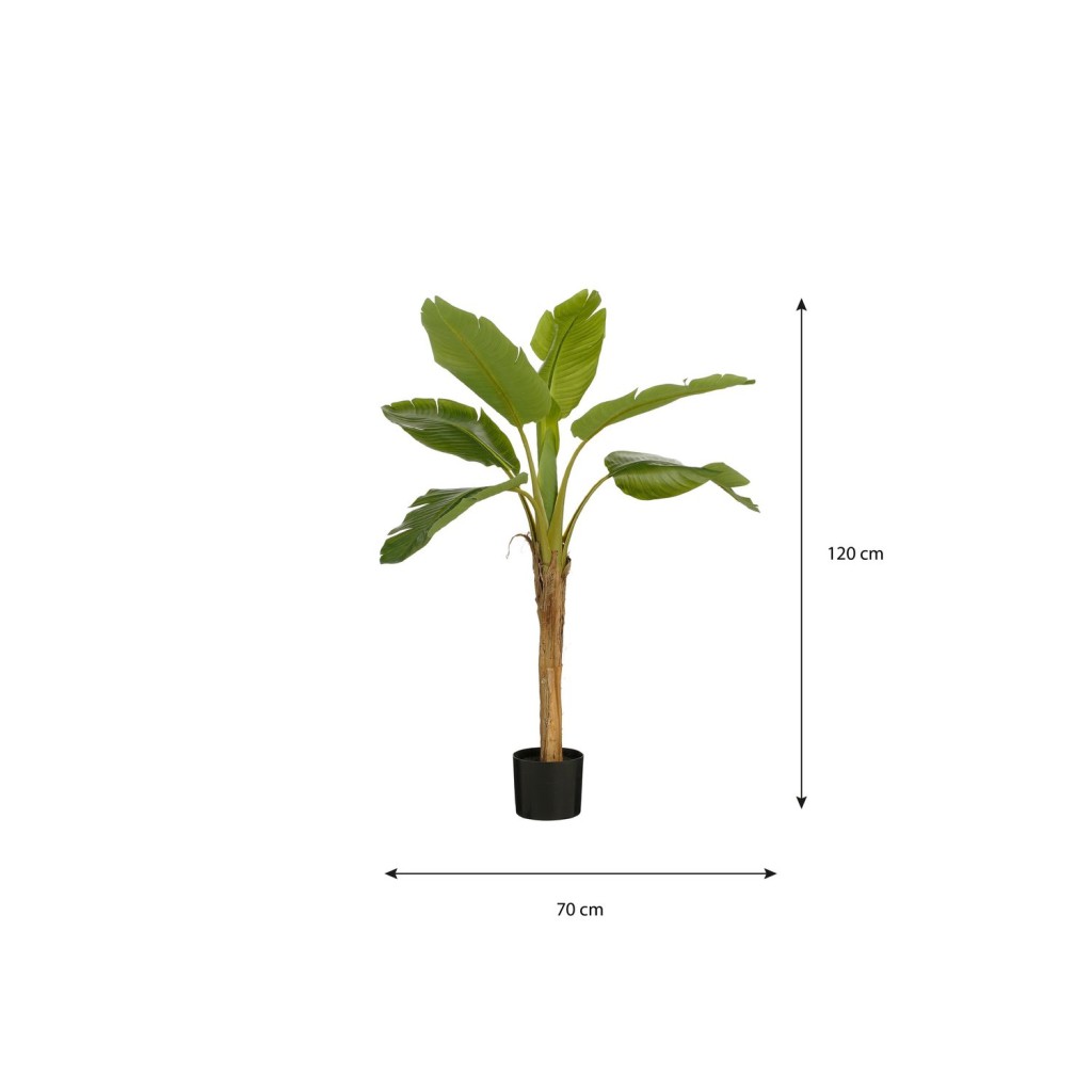 Kunst Bananenplant - H120 x Ø70 cm - Groen