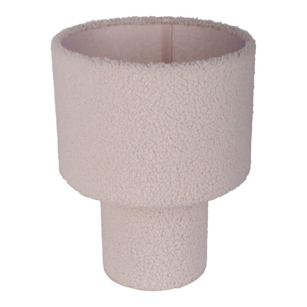 Table lamp "Fluffy" with text blades and foot in white, E27, approx. 31 cm high