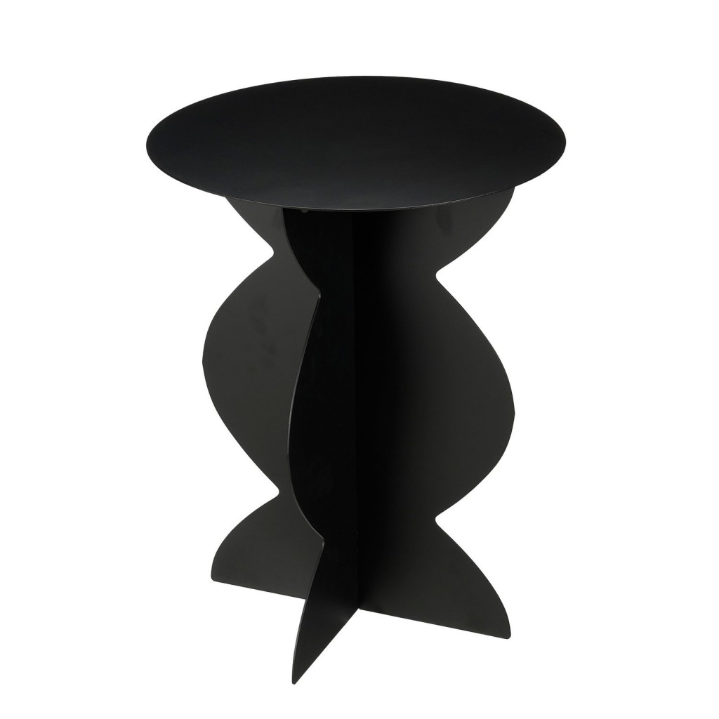 Rafi Bijzettafel - H50 x Ø40 cm - IJzer - Zwart