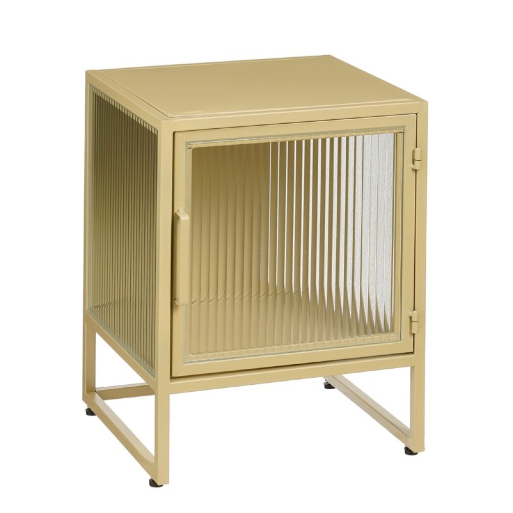 Clifton storage cupboard with doors - L38 x B35 x H50 cm - Metal - Beige