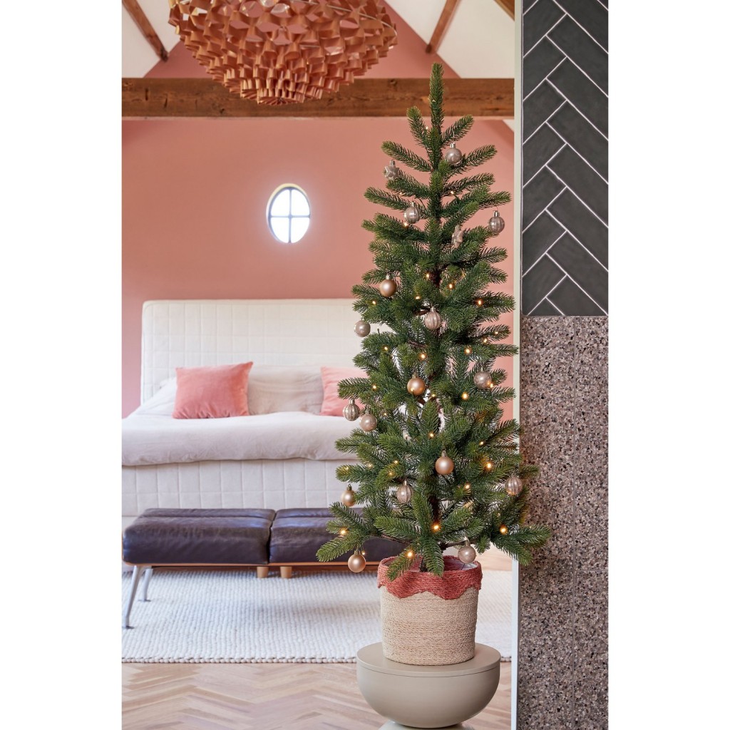 Nagoya Kunstkerstboom met LED Verlichting en Timerfunctie - H120 x Ø60 cm - Groen