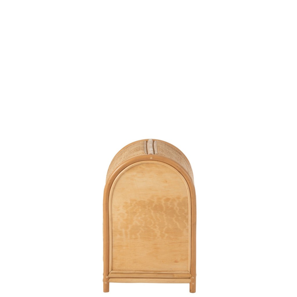 J-Line Ellen Rotan kast - 2 deuren - jute - naturel - S