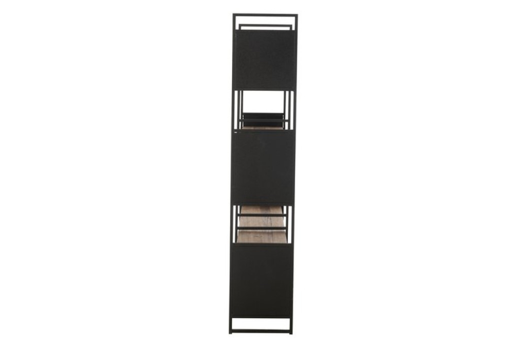J-Line Rack Recycled Wood/Metal Black/Natural Large