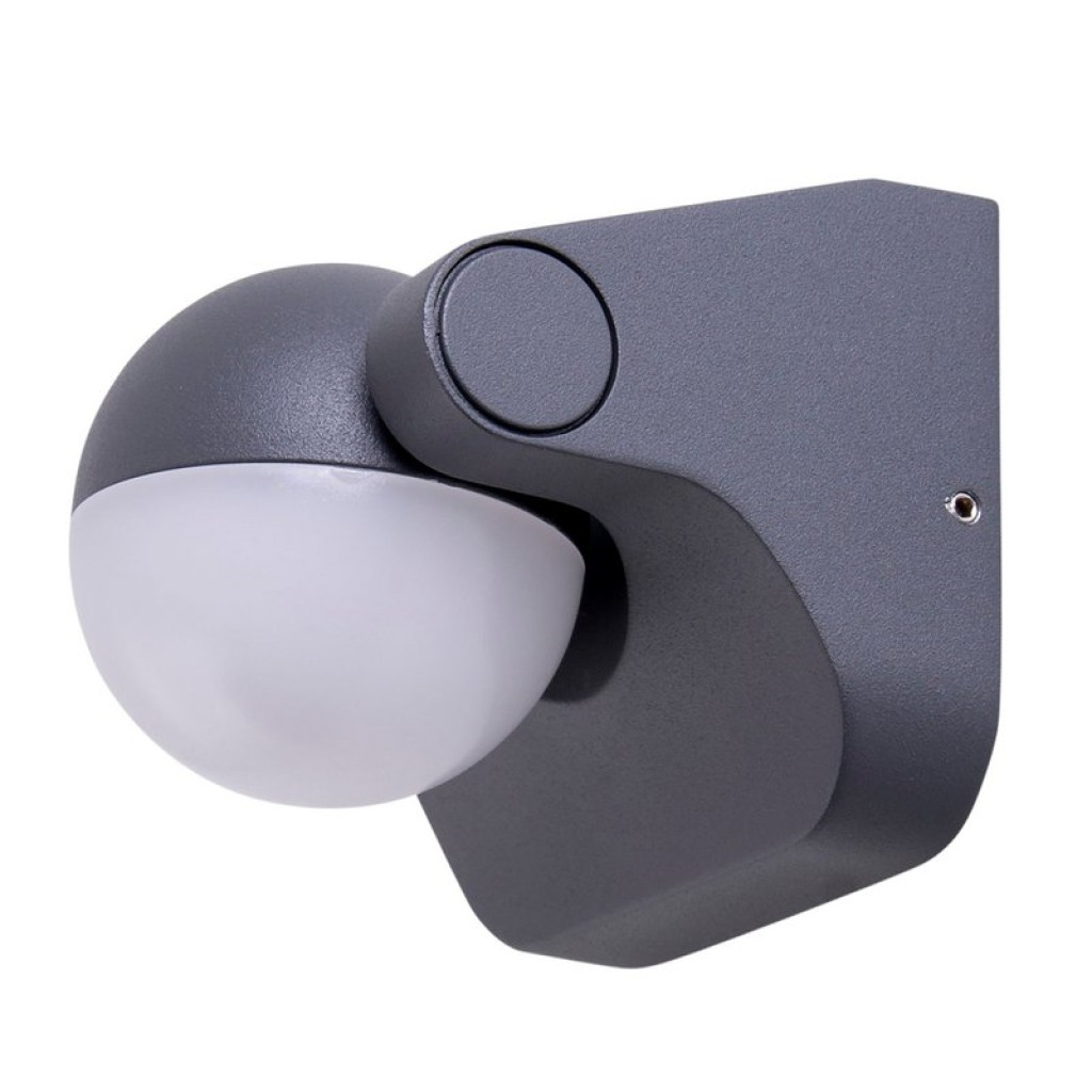LED wall lamp "pallas", made of metal and plastic in anthracite, with integrated LED