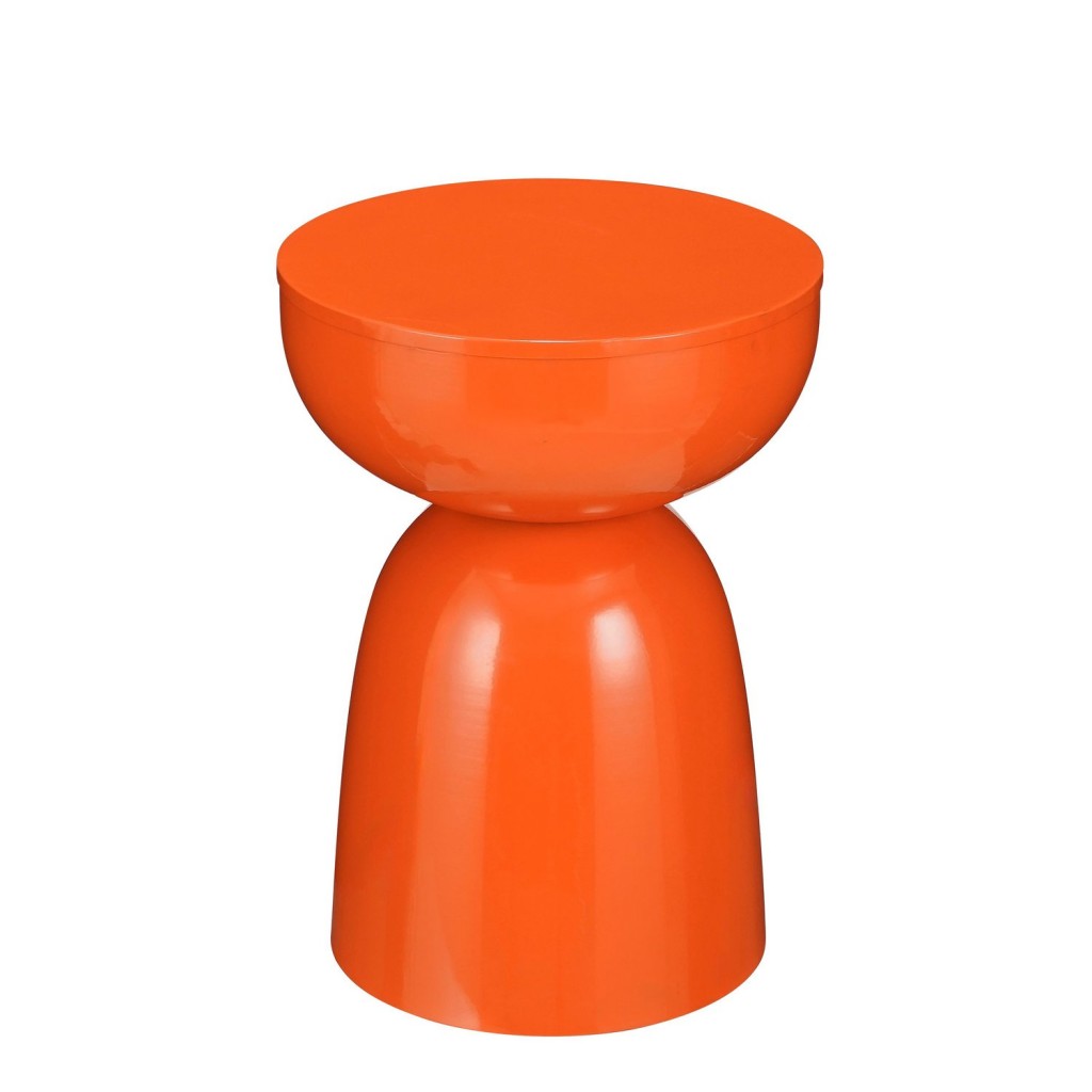 Elliot Bijzettafel - H45 x Ø32 cm - IJzer - Oranje