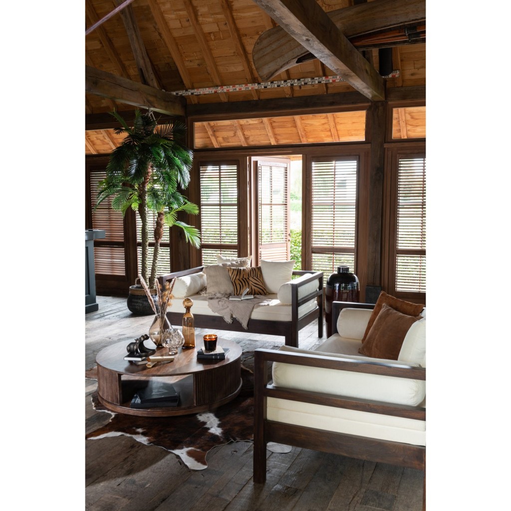 J-Line Palmboom 3Delig Real Touch In Pot Plastiek Groen