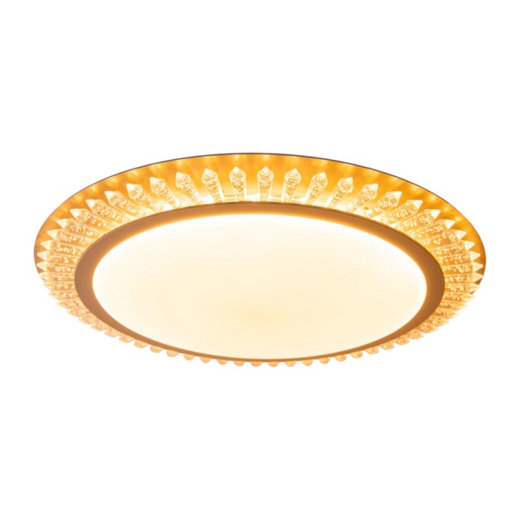 LED ceiling light "Madison" Ø 48 cm, many functions, made of metal and plastic, gold, with integrated LEDs, lighting for living rooms or office