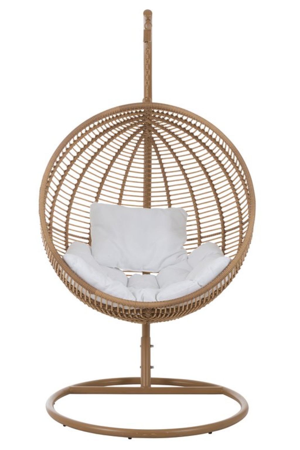 J-Line hanging chair Round - steel - natural