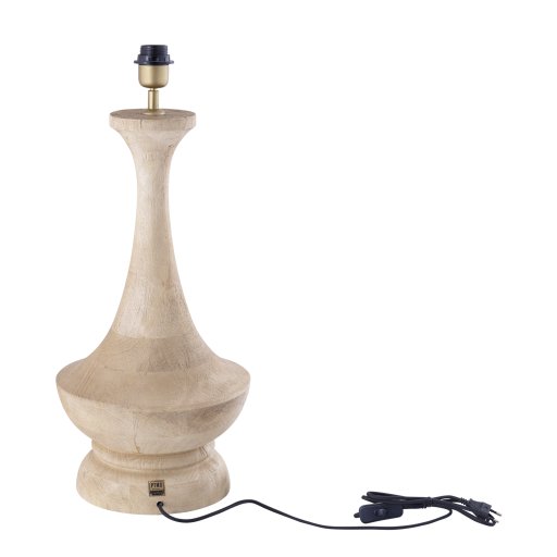 Ahid Natural Mango Wood Classic Table Lamp Round