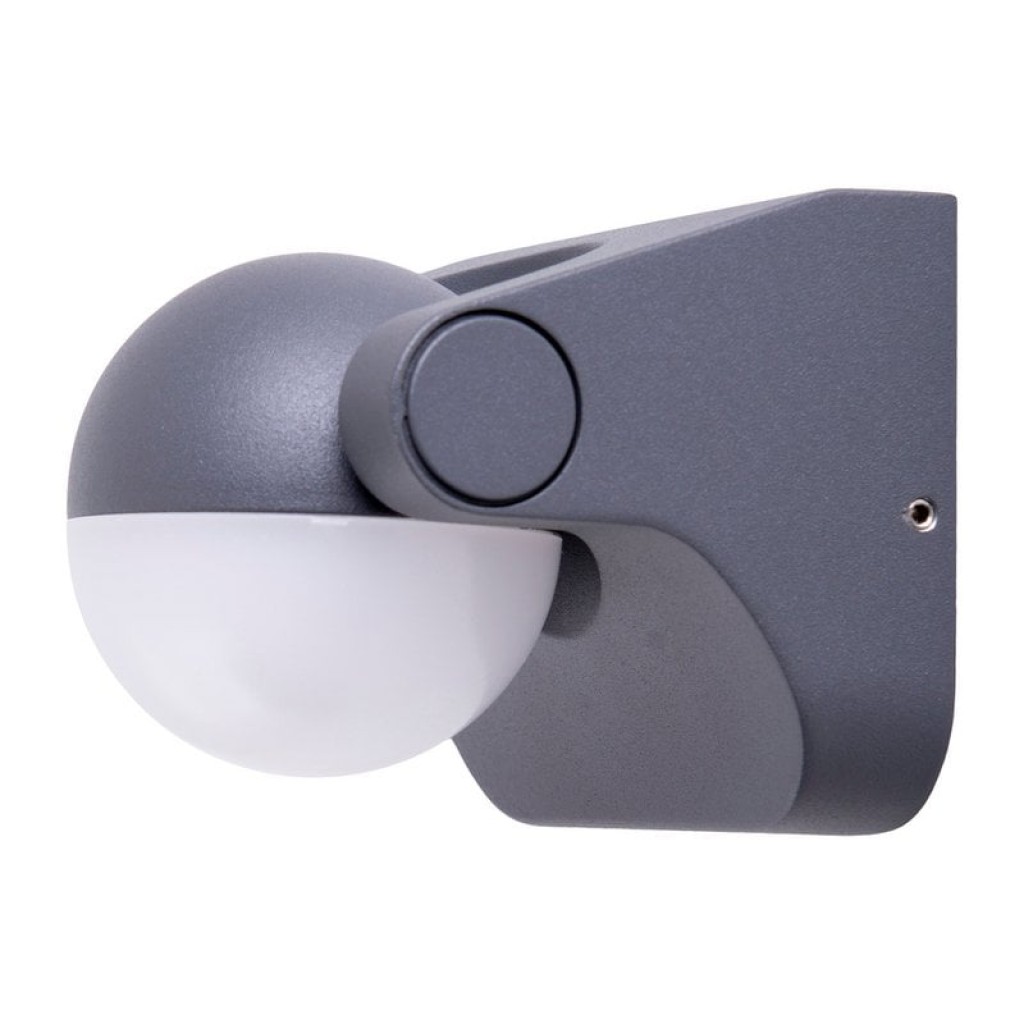 LED wall lamp "pallas", made of metal and plastic in anthracite, with integrated LED