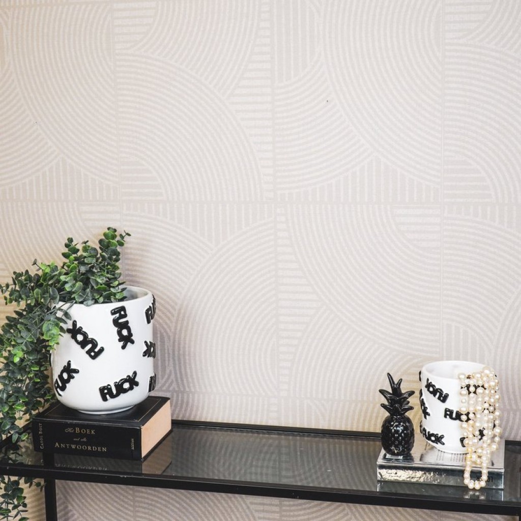 Pot - 'FUCK' - Ceramics - White/Black - 17,5x17,5x17,5cm