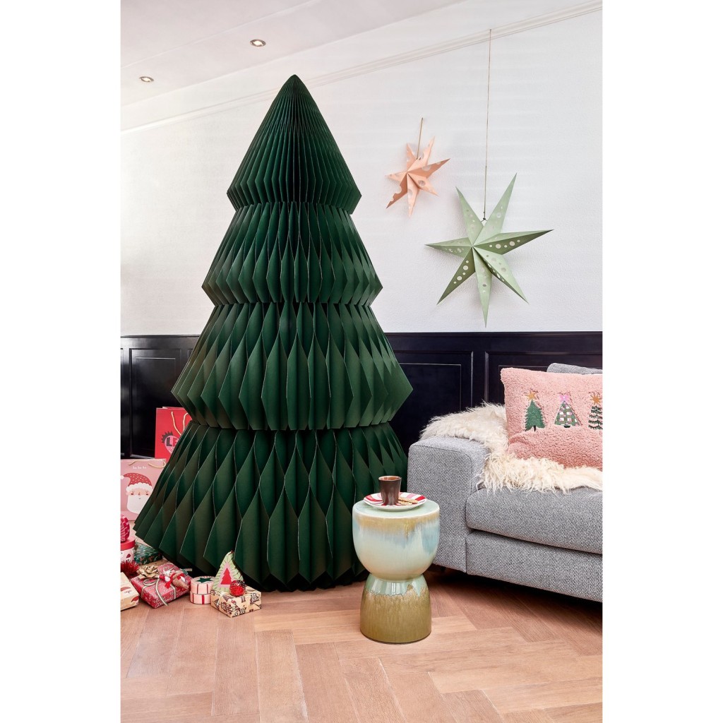 Decoratie Kerstboom - H212 x Ø120 cm - Papier - FSC Mix - Groen