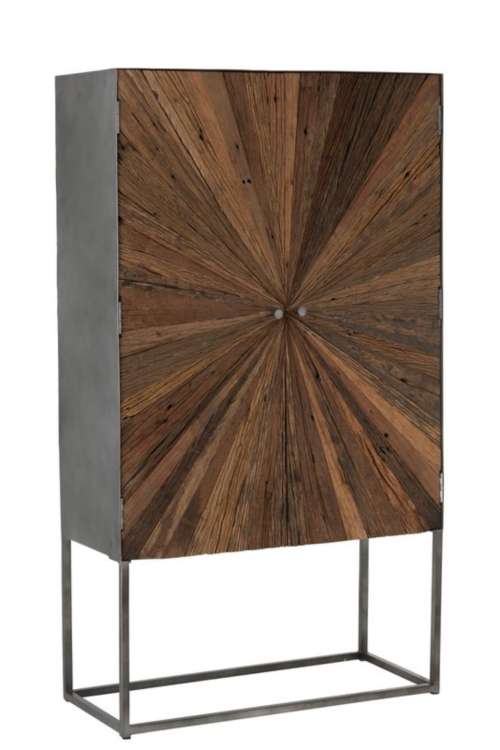 J-Line Bar Cabinet Shanil 2 Doors Wood/Iron Natural/Gray