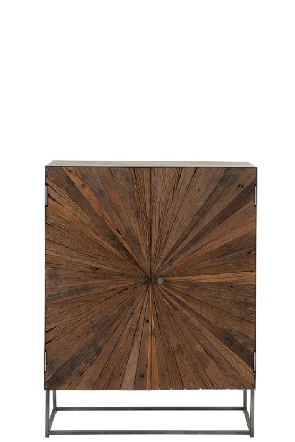 J-Line Cupboard Shanil 2 Doors Wood/Iron Natural/Grey