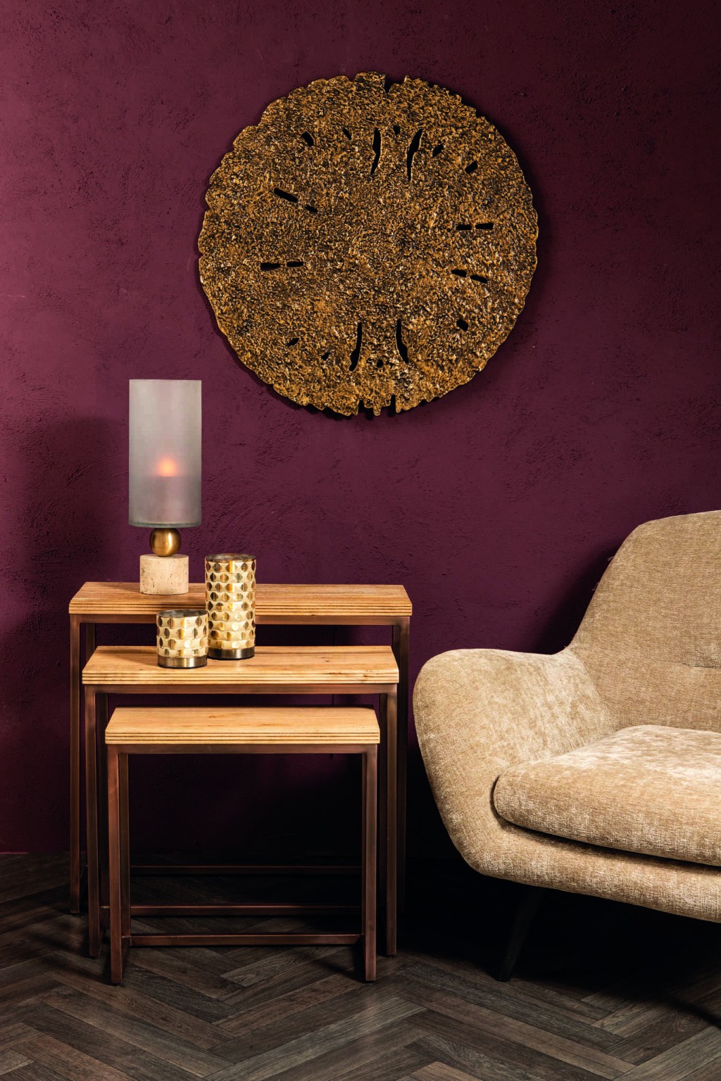 Zoah Copper Mango Wood Rectangle Sidetable SV3
