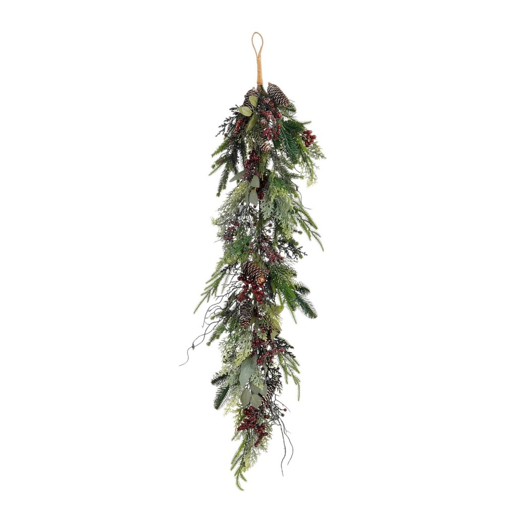 Bodi Druppelvormige Kerstslinger - L110 x B18 x H10 cm - Bordeaux