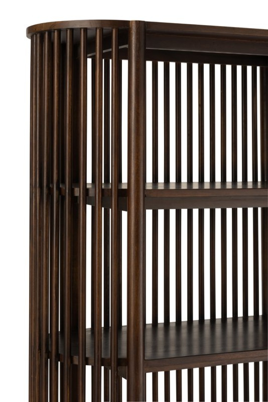 J-Line Rack Conie 5 Shelves Mango Wood Dark Brown