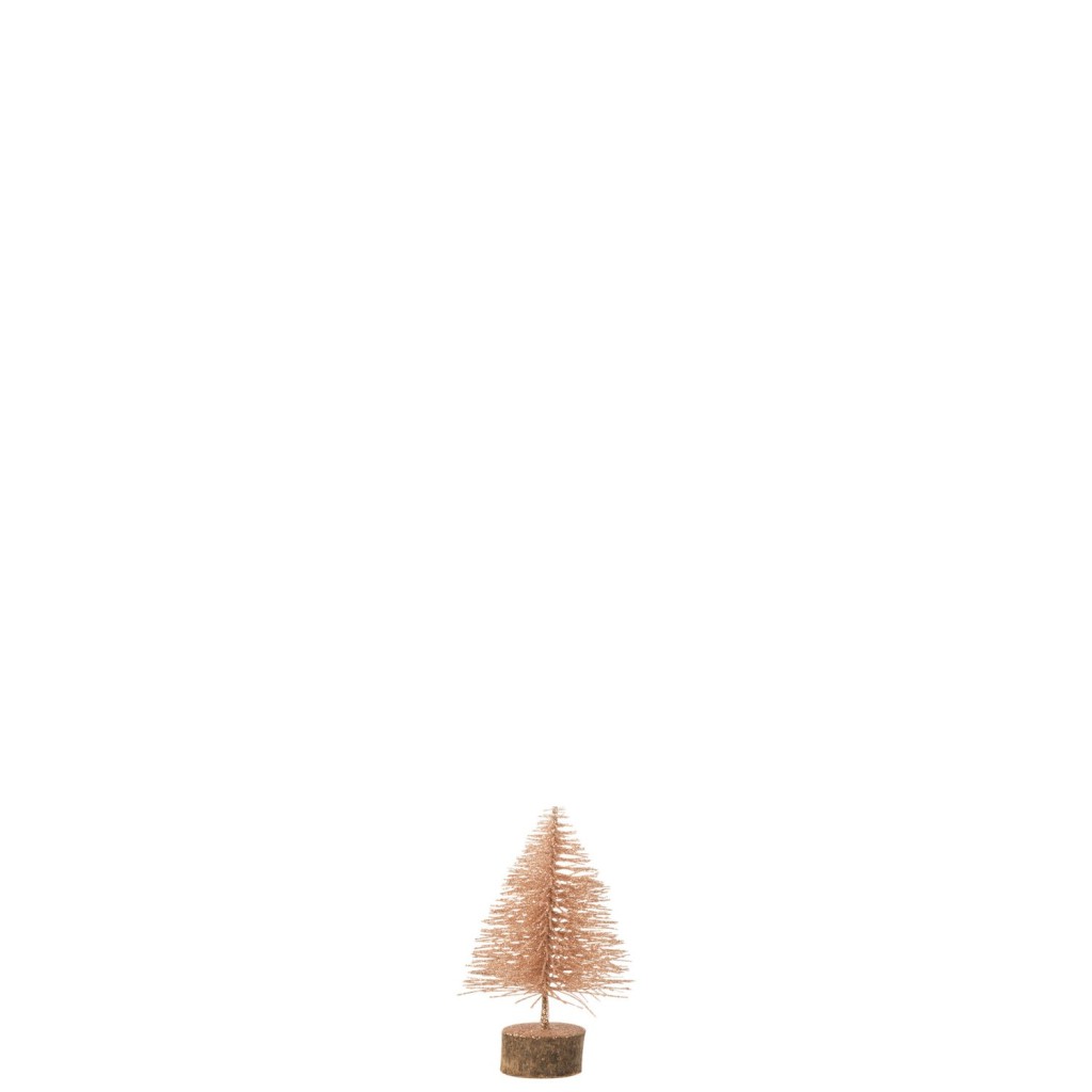 J-Line Kerstboom - kunststof - roze - extra small