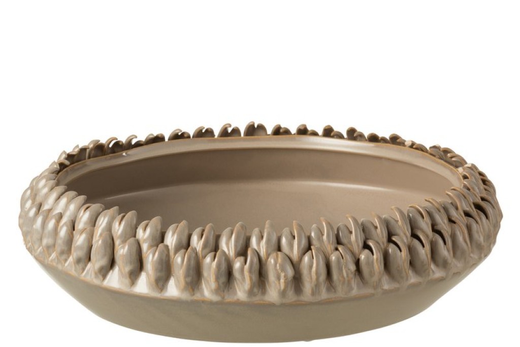 J-Line bowl Ibiza - ceramic - gray - large - Ø 36.50 cm