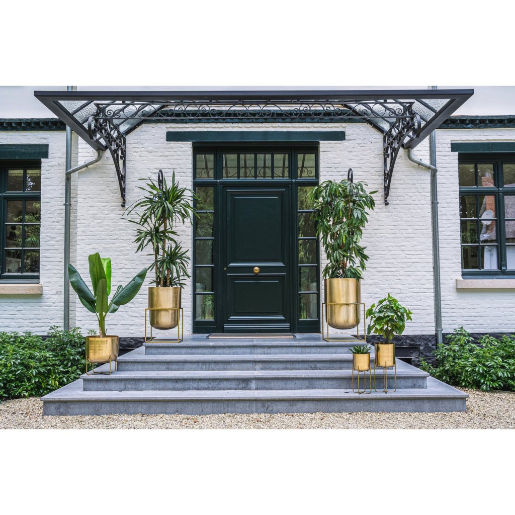 De Messing Plantenbak op Standaard - Messing - M