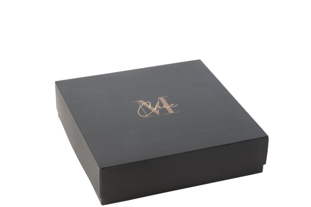 J -Line scented candle M -Chic - Oud & Amber - Glass - Gold/Black - XL - 35U