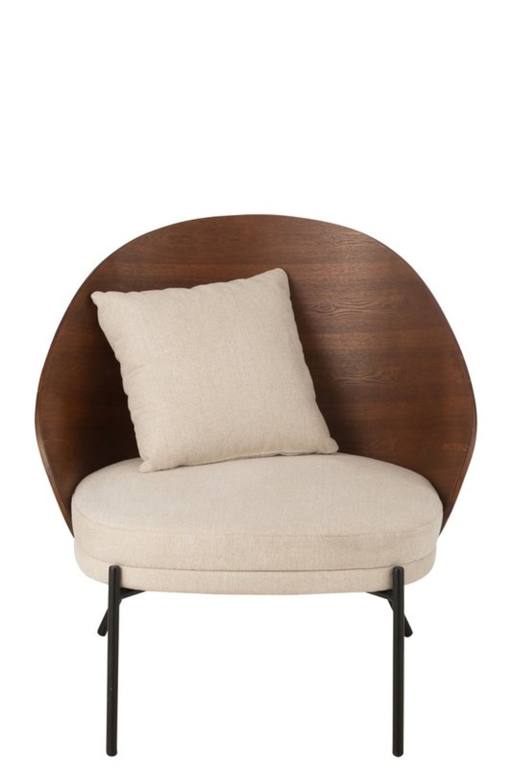 J-Line Lounge chair Plywood/Metal Brown/Beige