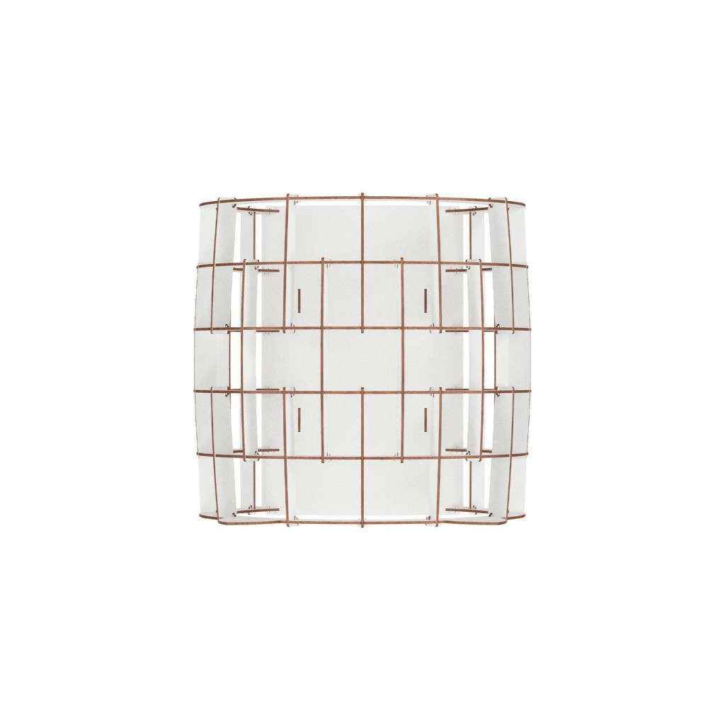 Eco Wood Art (EWA) 3D Bouwpakket Houten huisje Wit met Roze Pluche Vachtje, 1768, 48x36,2x45,6cm