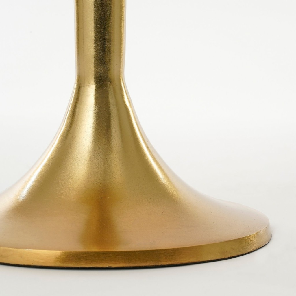 Bijzettafel - H57 x Ø25 cm - Gerecycled Aluminium - Goud