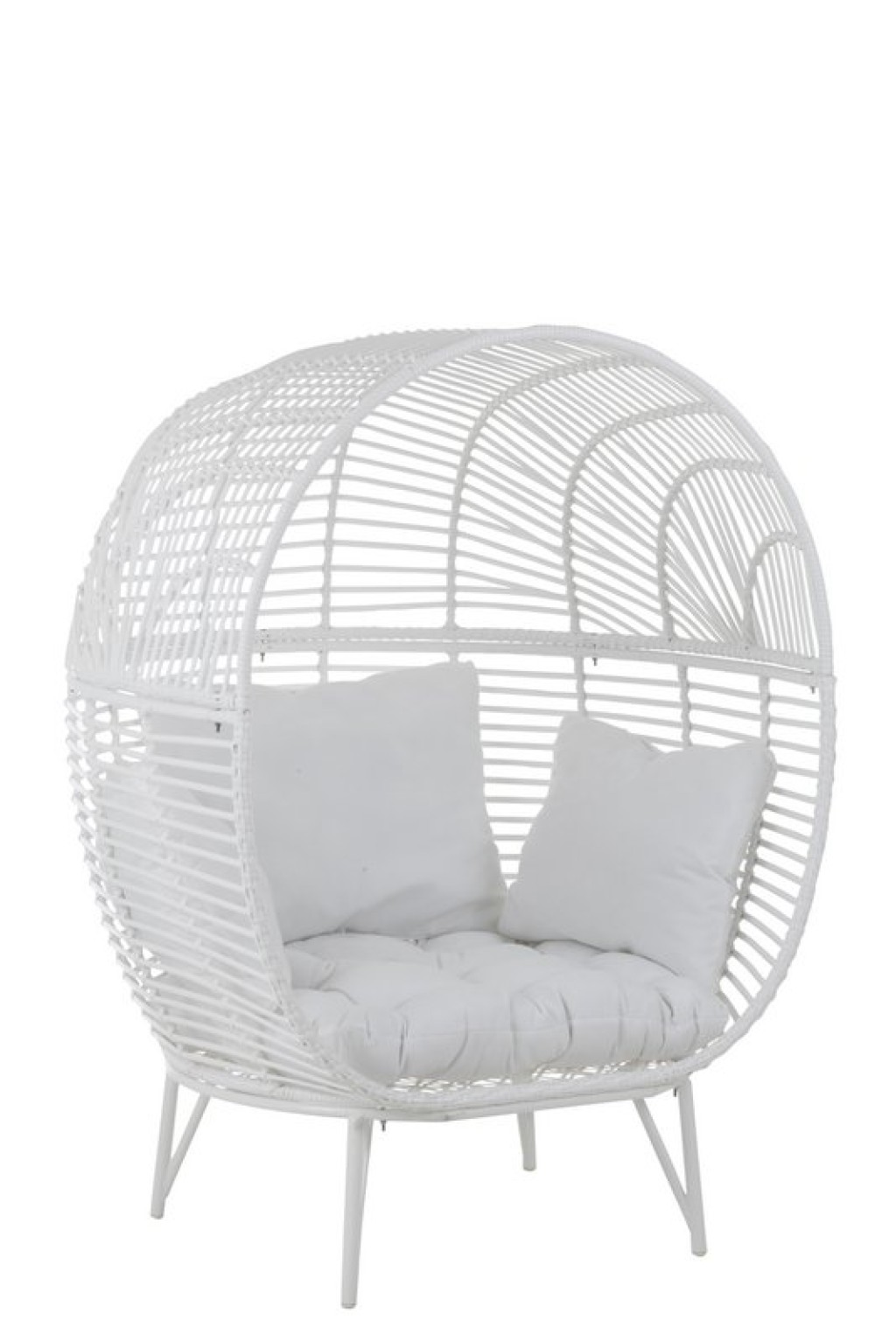 J-Line lounge chair Oval - steel - white