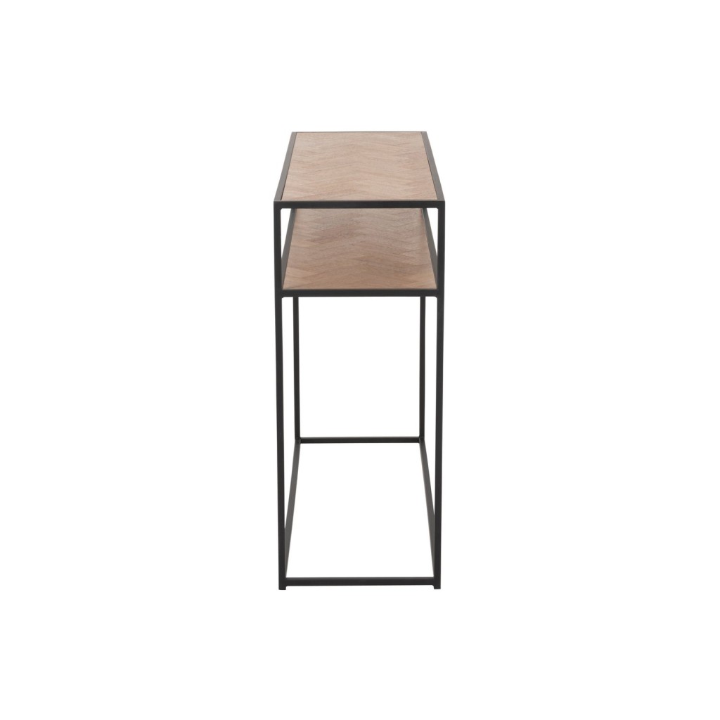 J-Line Console Zigzag Hout/Metaal Naturel/Zwart