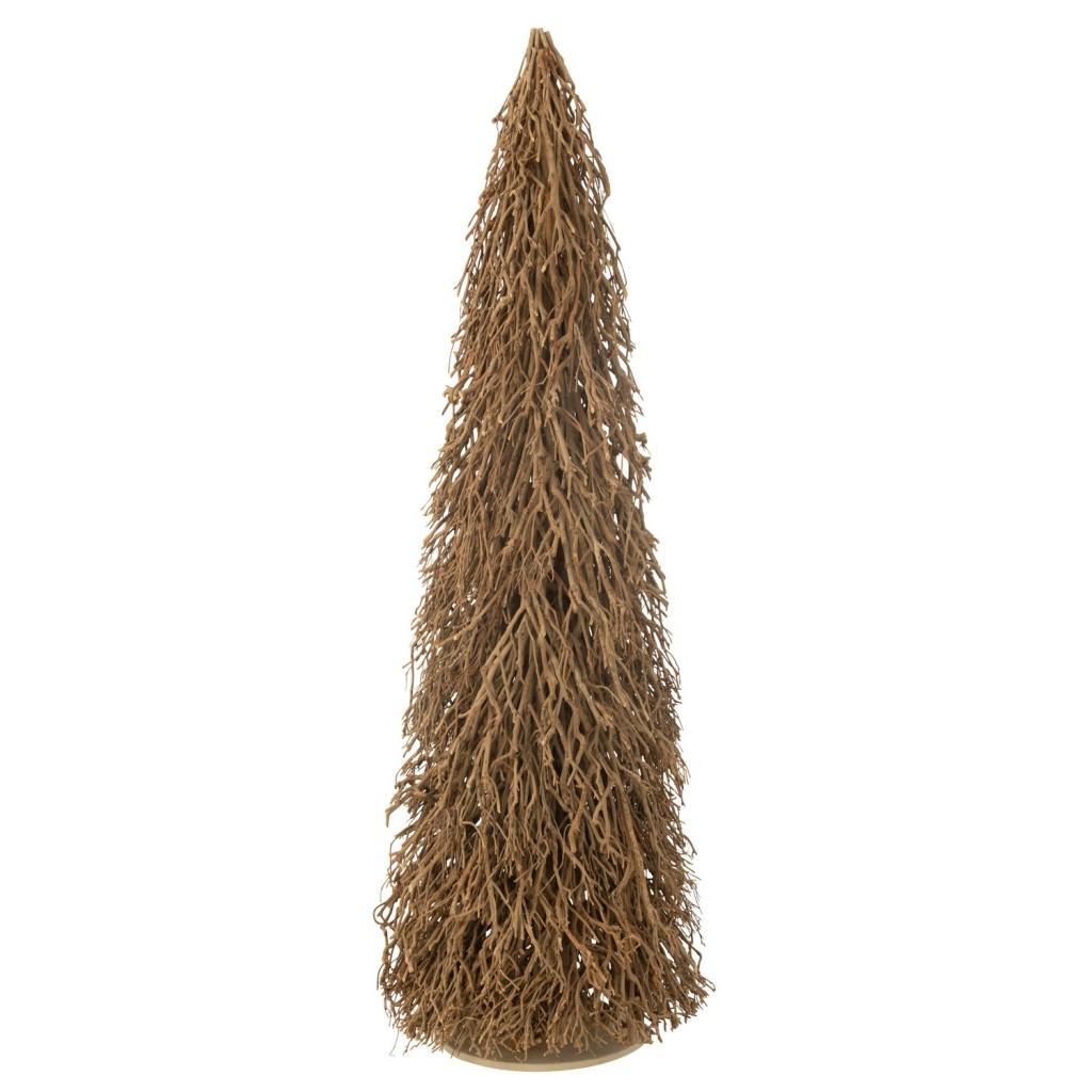 J-Line decoratie Kerstboom - theeboomhout - naturel - large